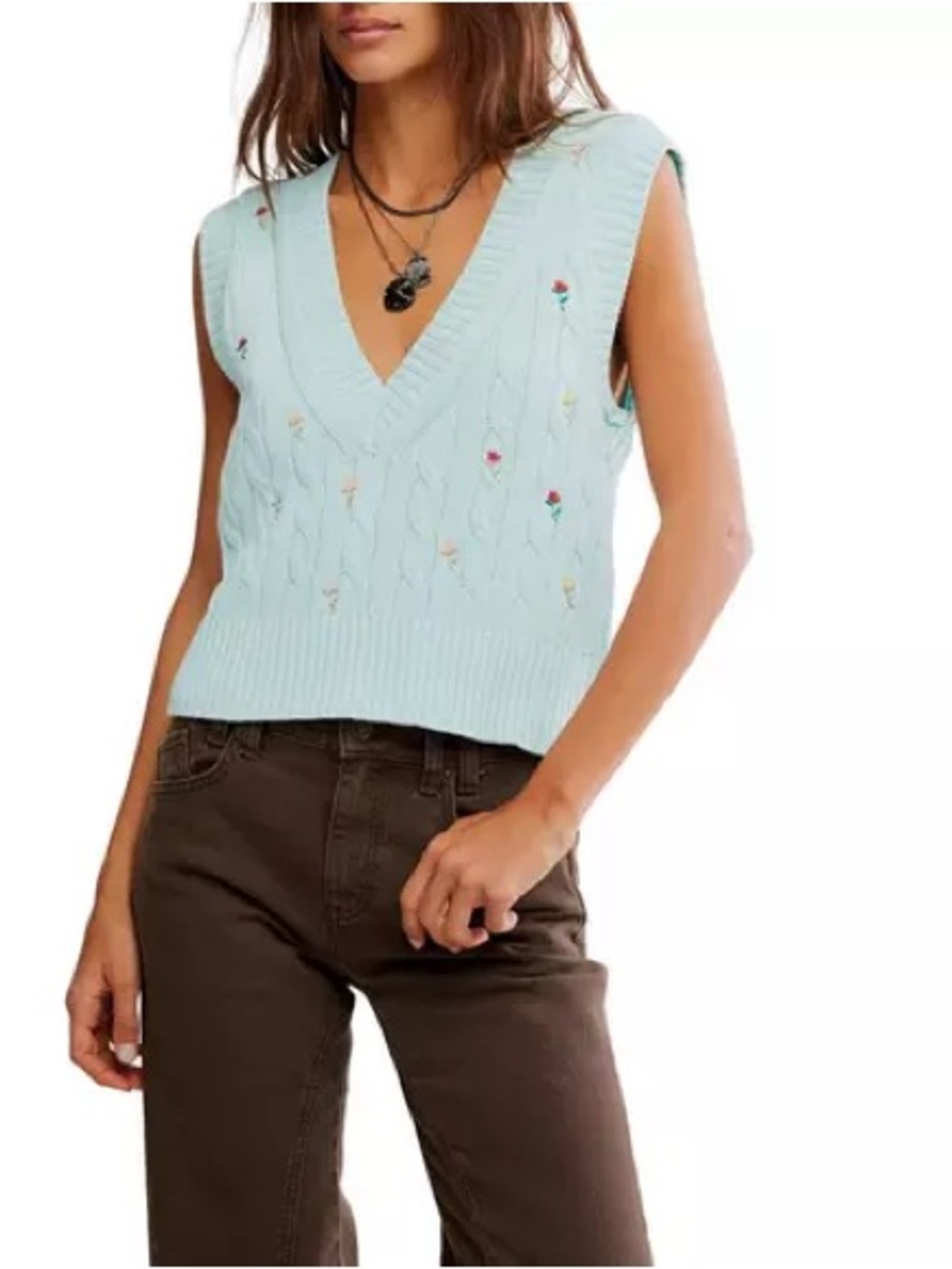 Free People Plumeria Sweater Vest